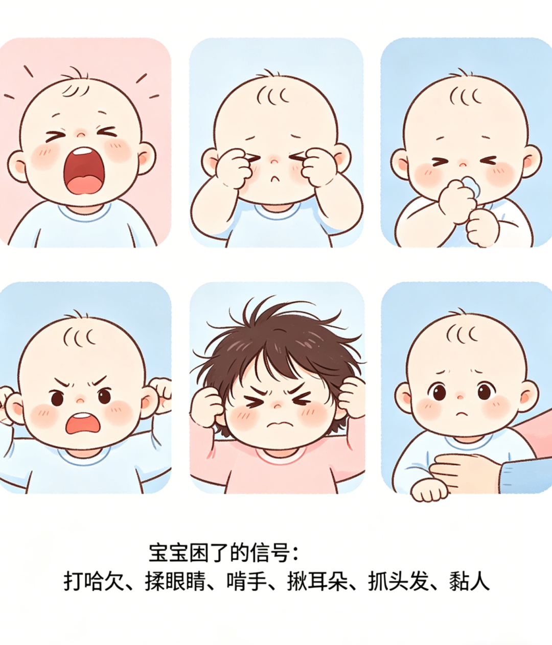 看懂宝宝犯困信号，告别落地醒、哄睡难！新手爸妈必看
